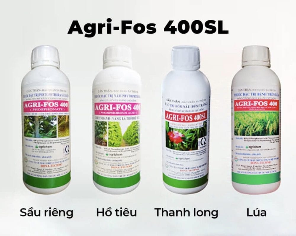 AGRI-FOS 400SL - Thuốc Đặc Trị Bệnh Nứt Thân, Xì Mủ, Lở Cổ Rễ, Thối Quả 7 Bo 4 chai
