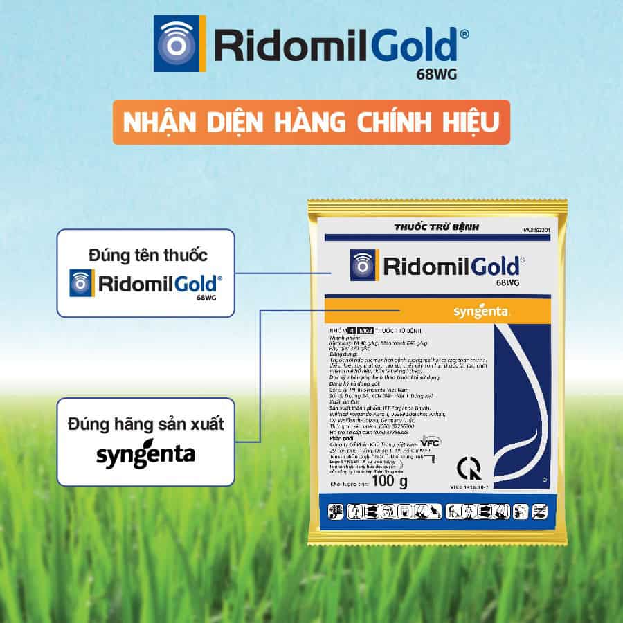 Thuốc trừ bệnh cây trồng Ridomil Gold 68WG -100g 2 ridomil goldr 68wg